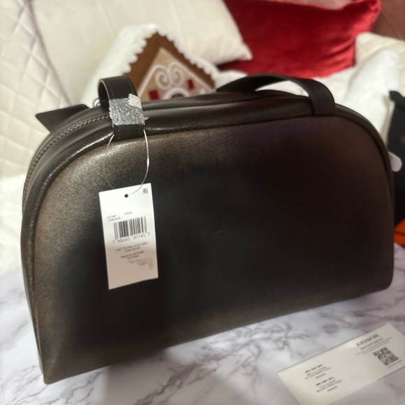 Coach Loved leather twin turnlock Brown and Black Women's Bag shoulder - Picture 4 of 11